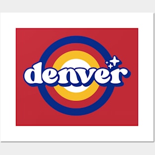 Vintage Denver Sunset Seal // Retro City Emblem for Denver, Colorado Posters and Art